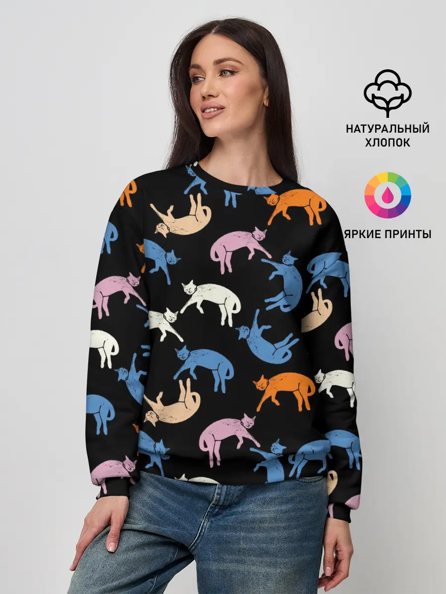 Женский свитшот / Британские кошки паттерн