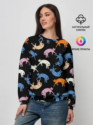 Женский свитшот / Британские кошки паттерн