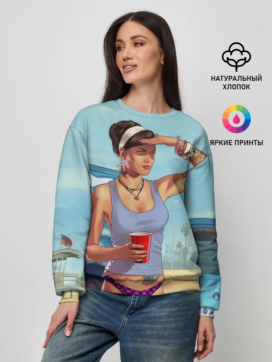 Женский свитшот / girl with coffee