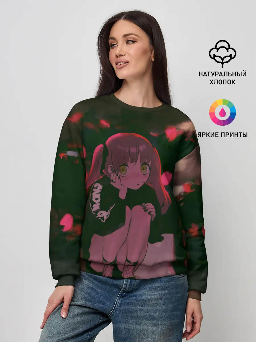 Женский свитшот / Аниме девушка