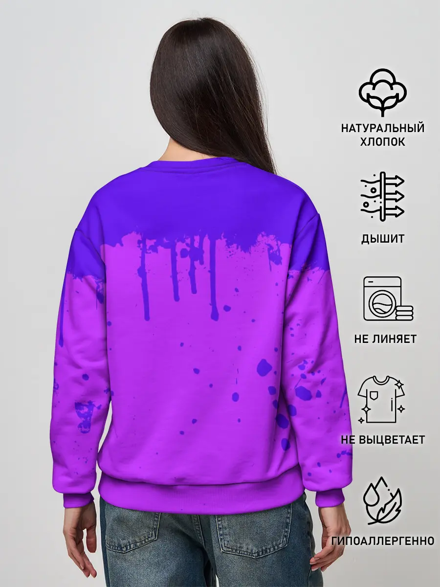 Женский свитшот / ROBLOX ФИОЛЕТОВЫЕ ПОДТЕКИ