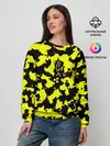 Женский свитшот / Черно-желтый камуфляж