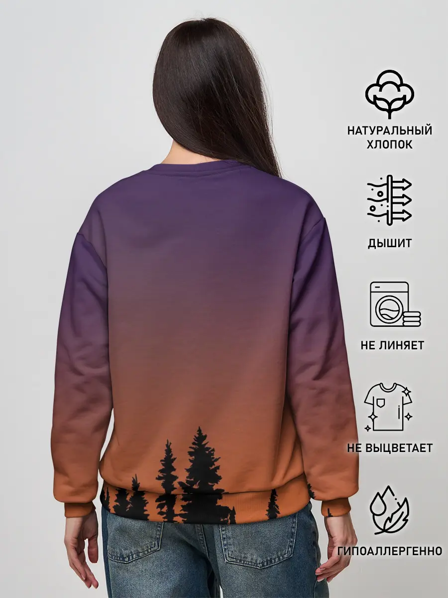 Женский свитшот / Gradient Forest Siren Head