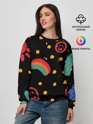 Женский свитшот / беззаботное детство