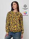 Женский свитшот / Леопард желтый