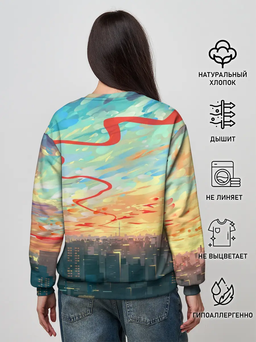 Женский свитшот / Токио красками