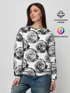 Женский свитшот / Черно-белый абстрактный узор