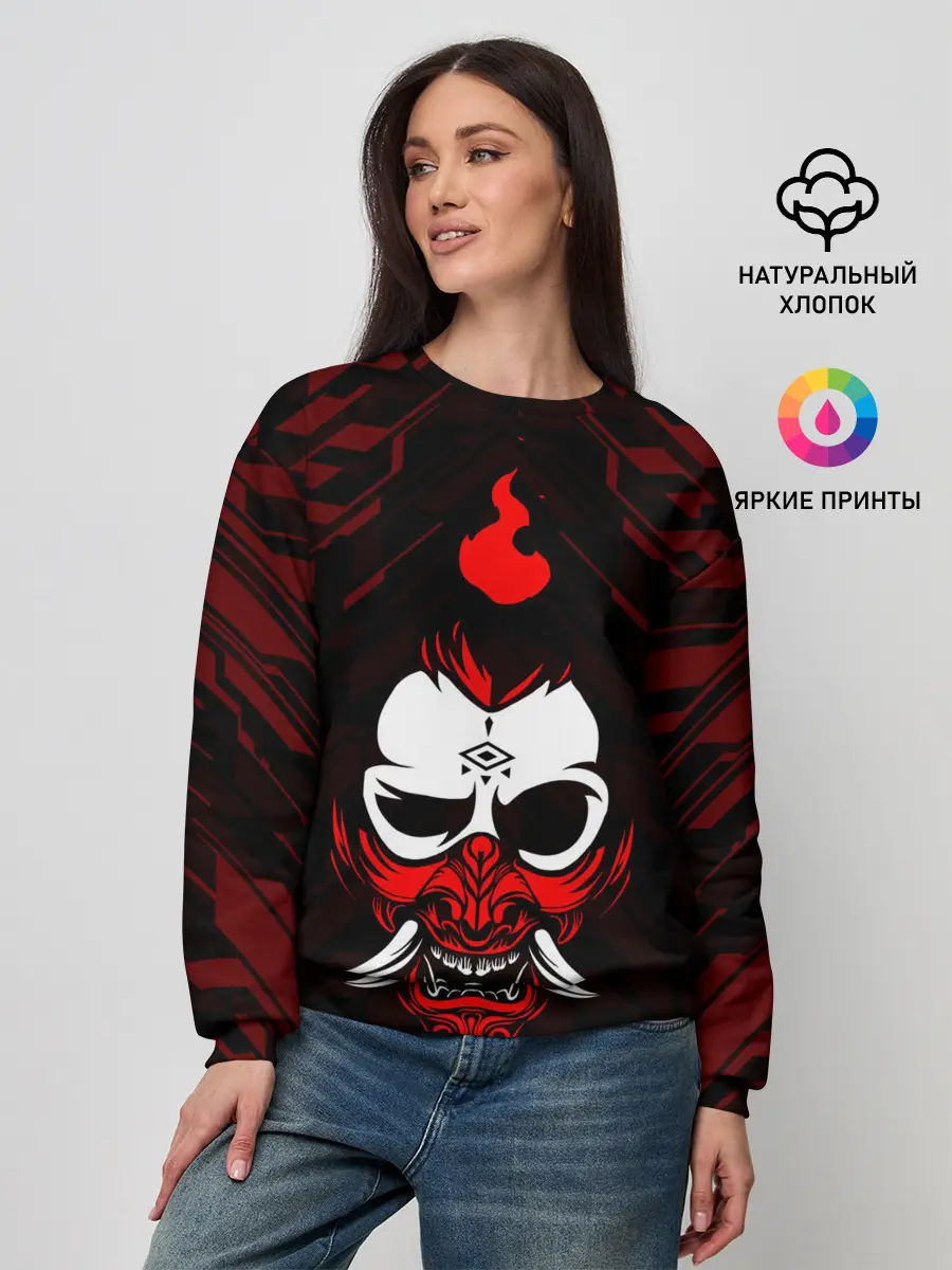 Женский свитшот / DEMON | CYBERPUNK 2077 | КИБЕРПАНК