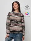 Женский свитшот / Полосатый этнический орнамент
