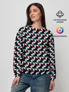Женский свитшот / Красно-черный абстрактный узор