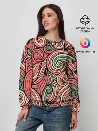 Женский свитшот / Алые листья