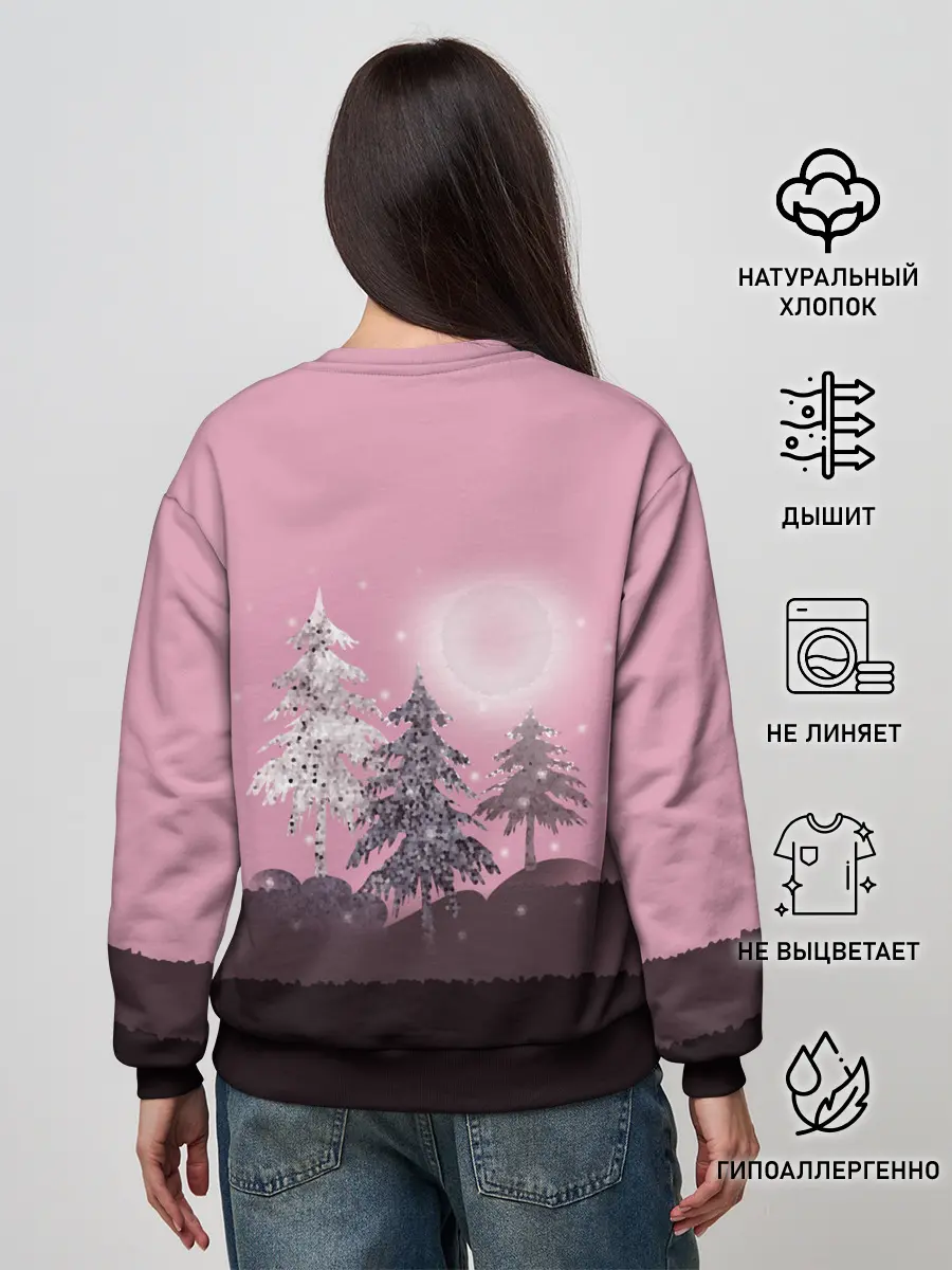 Женский свитшот / Розовое сияние