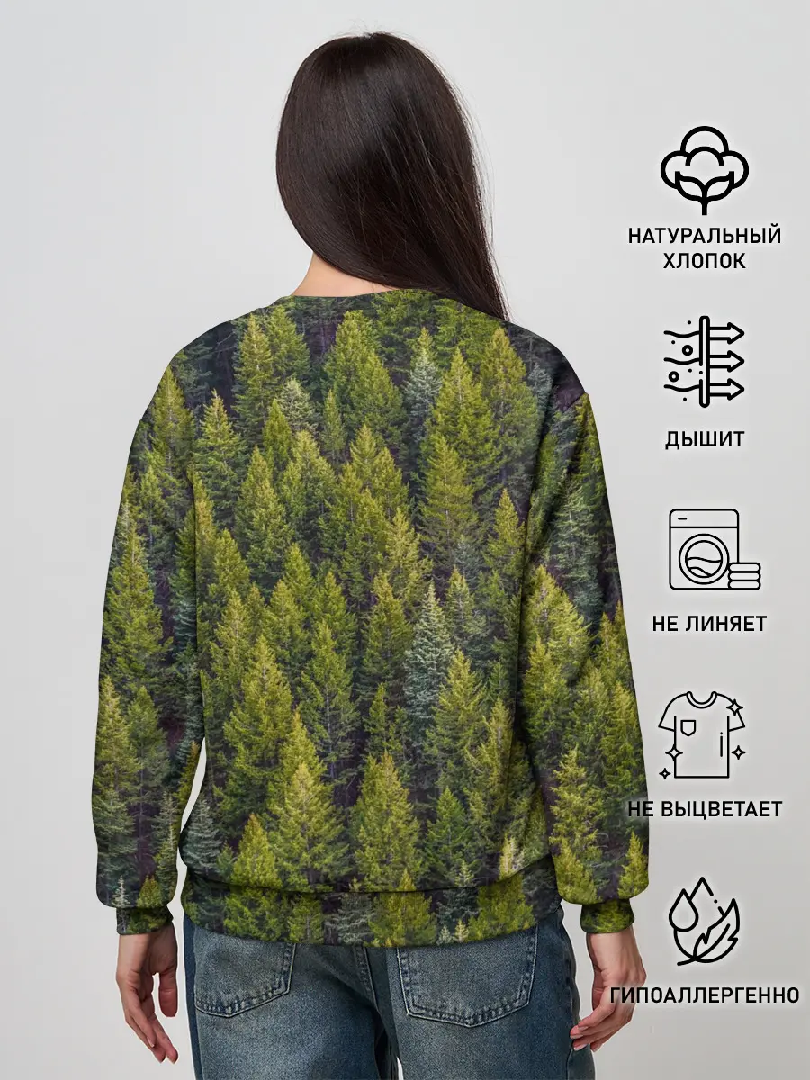Женский свитшот / лес вечный