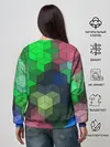 Женский свитшот / Разноцветный геометрический уз