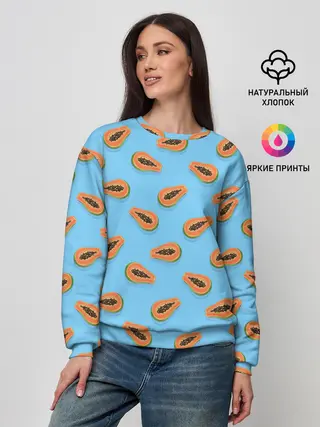 Женский свитшот / Папайа паттерн