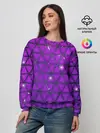 Женский свитшот / Фиолетовые треугольники