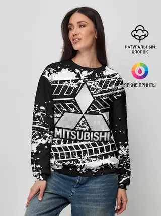 Женский свитшот / MITSUBISHI СЛЕДЫ ШИН
