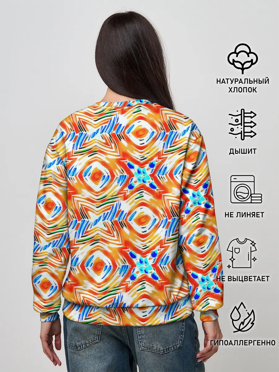 Женский свитшот / Летний абстрактный узор