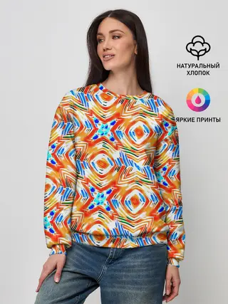 Женский свитшот / Летний абстрактный узор