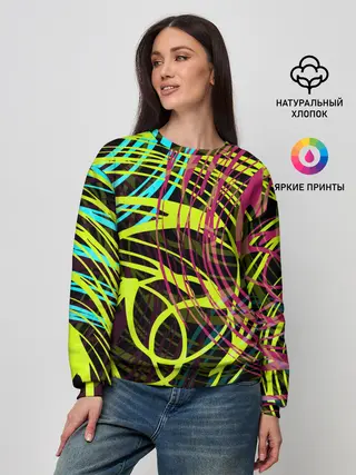 Женский свитшот / Разноцветные спирали