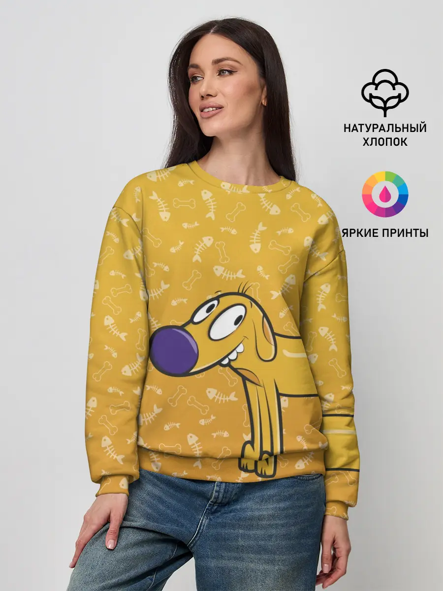 Женский свитшот / КОТОПЕС | Пес спереди
