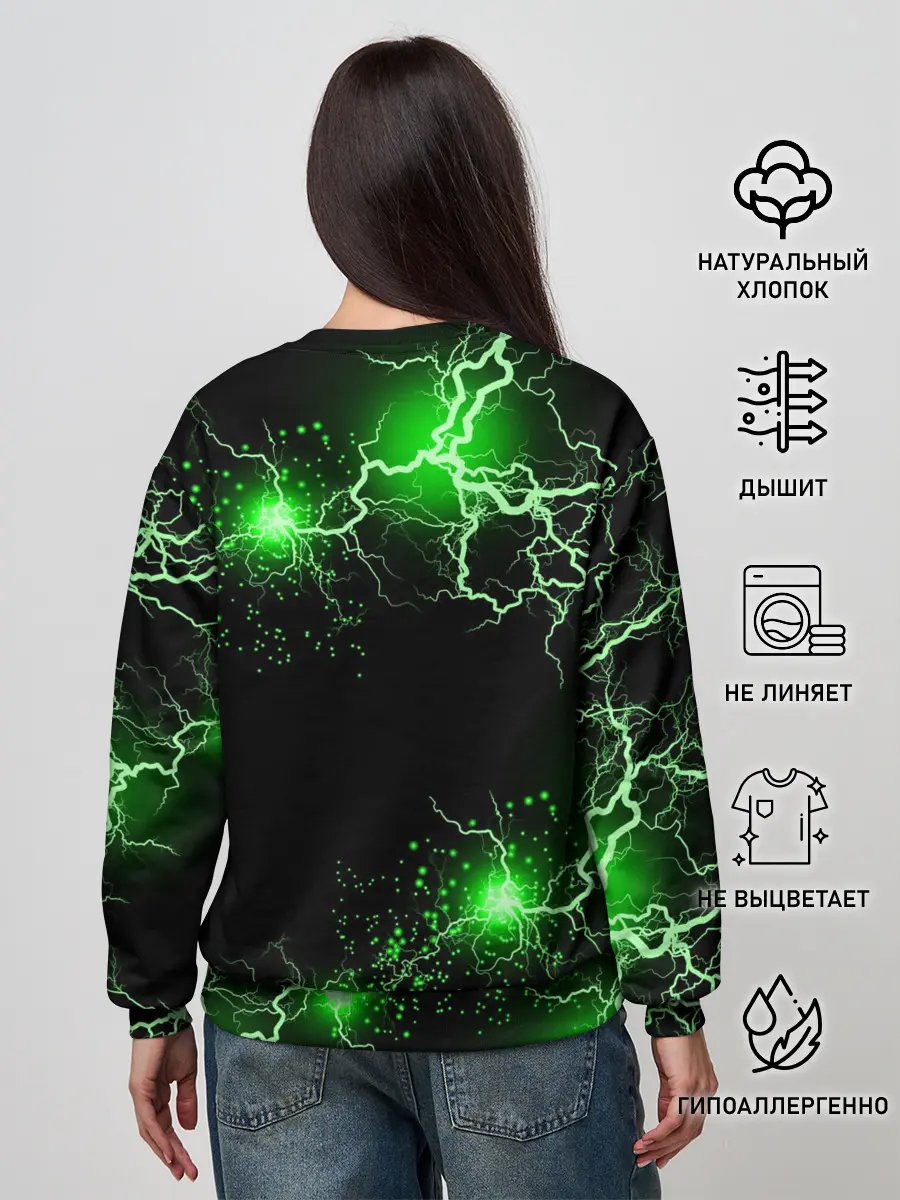 Женский свитшот / S.T.A.L.K.E.R. NEON МОЛНИЯ