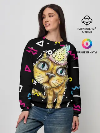 Женский свитшот / Котик