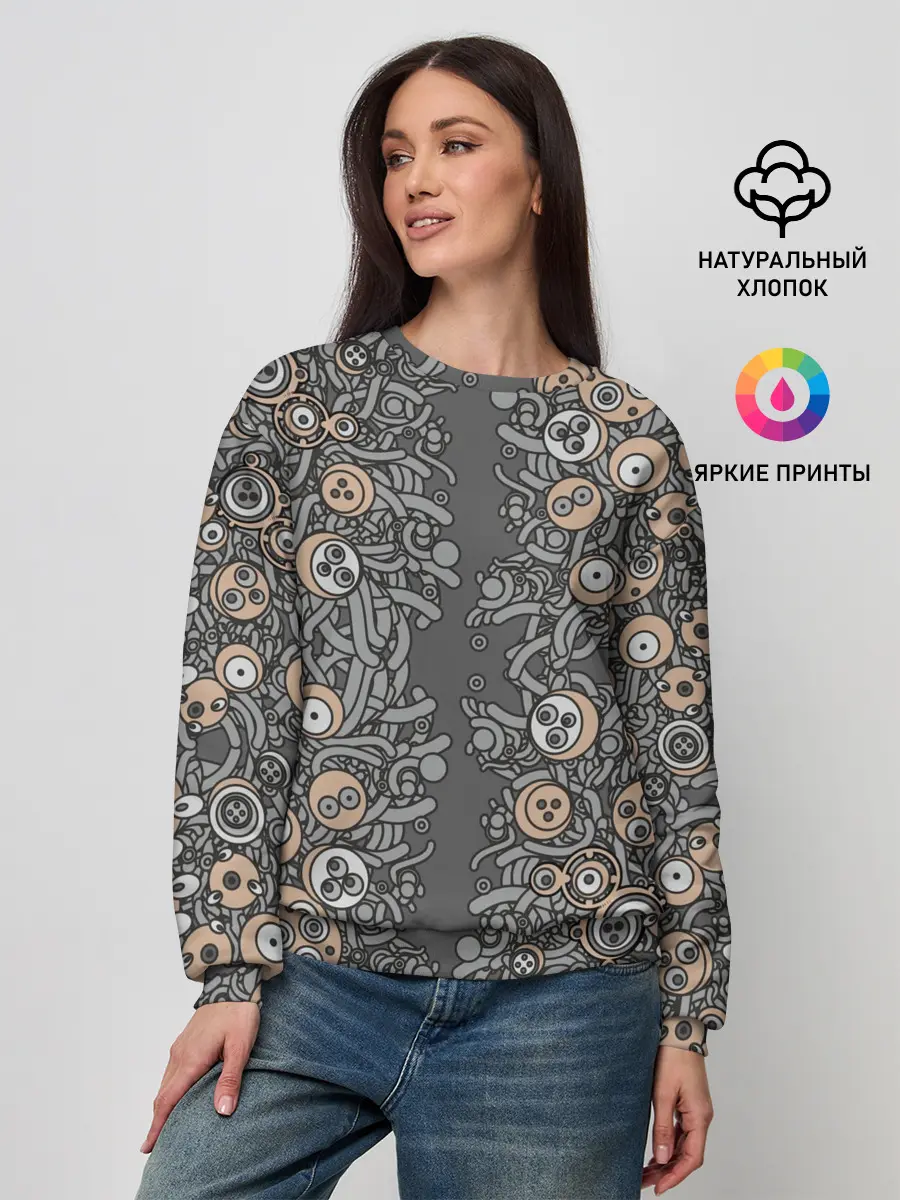 Женский свитшот / психоделика киберпанк