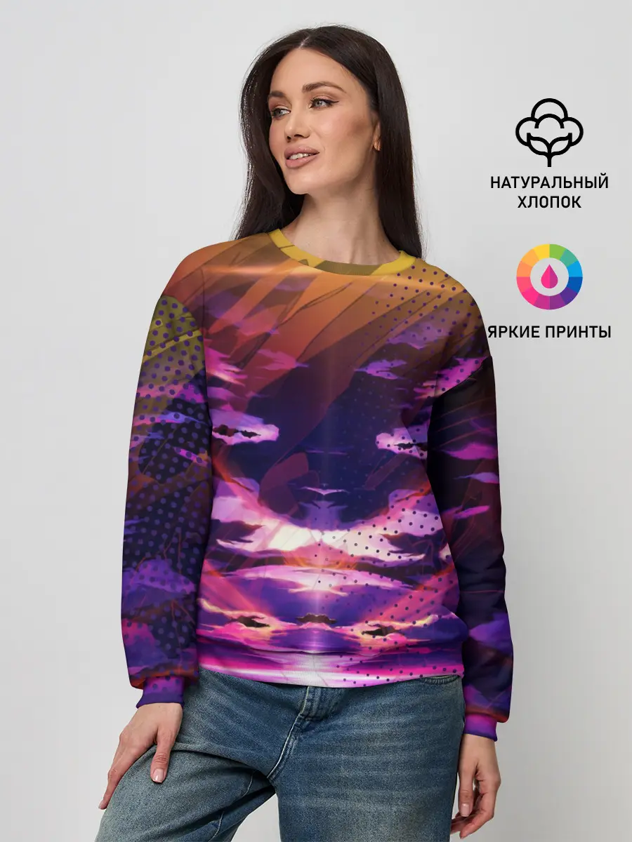 Женский свитшот / Закат. Облака