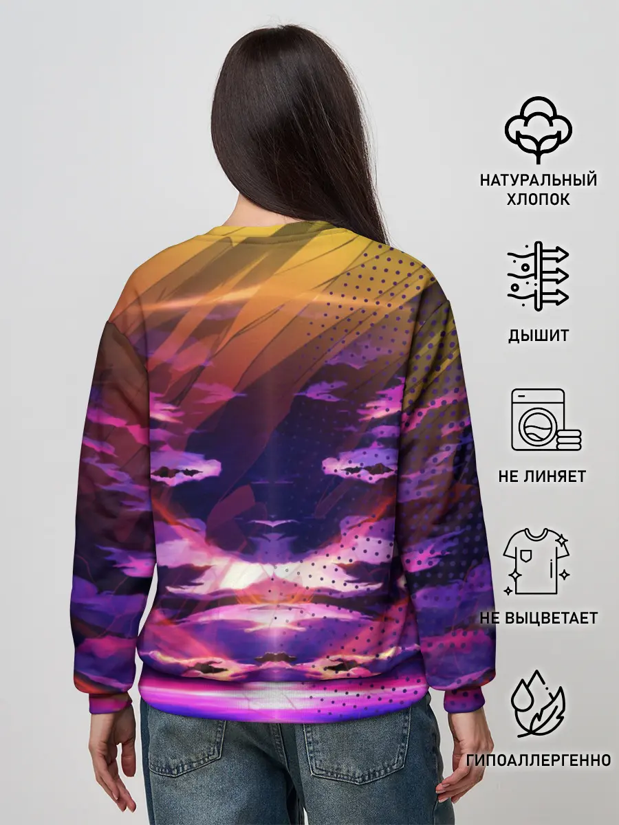 Женский свитшот / Закат. Облака