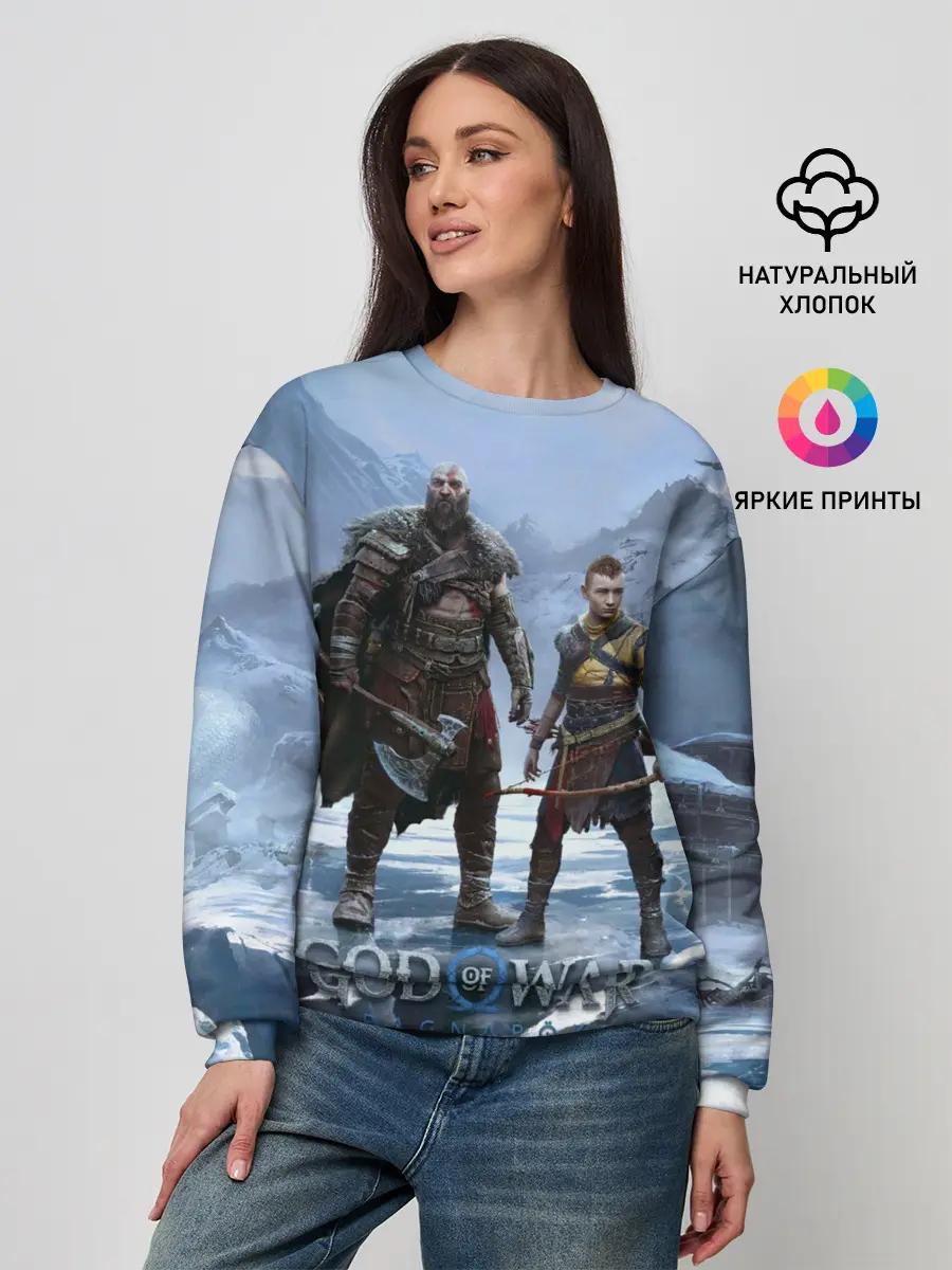 Женский свитшот / Кратос и Атрей Рагнарек