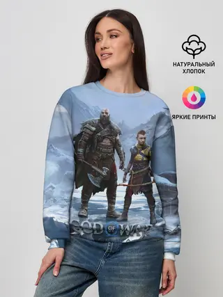 Женский свитшот / Кратос и Атрей Рагнарек
