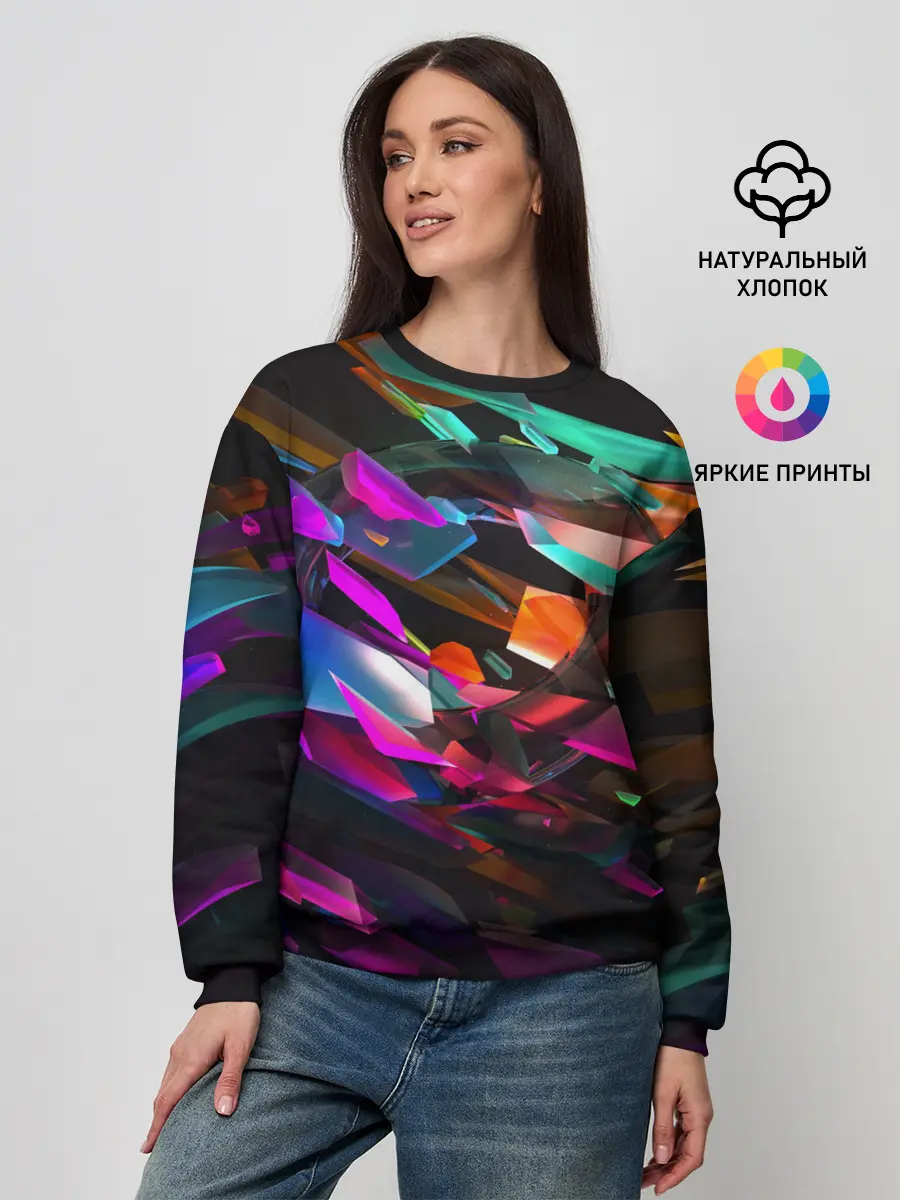 Женский свитшот / Стеклянный лед