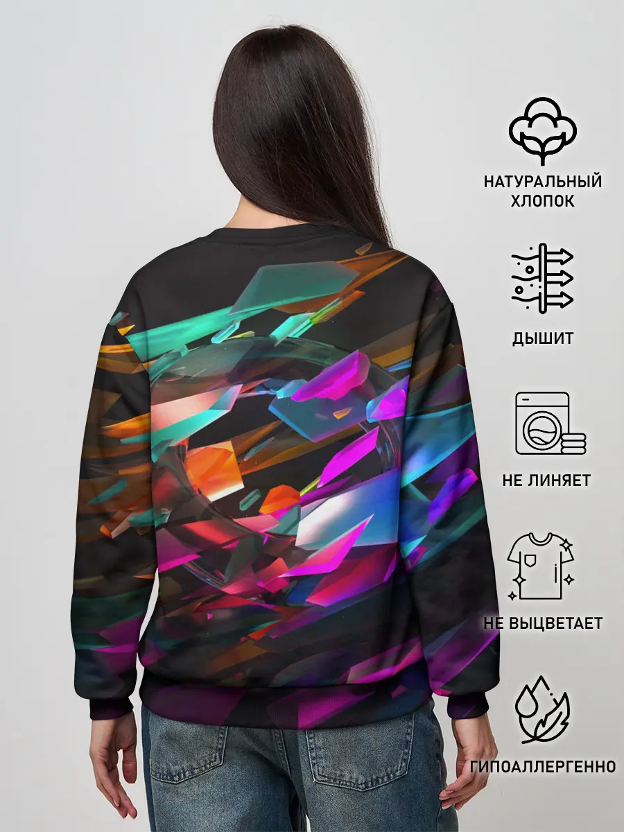 Женский свитшот / Стеклянный лед