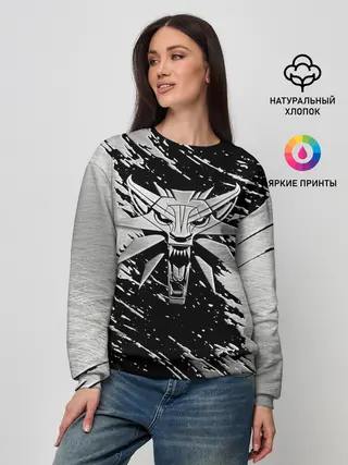 Женский свитшот / THE WITCHER LOGO STEEL