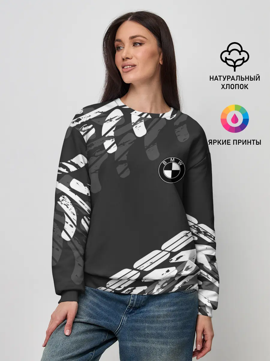Женский свитшот / БМВ | BMW TIRE TREAD