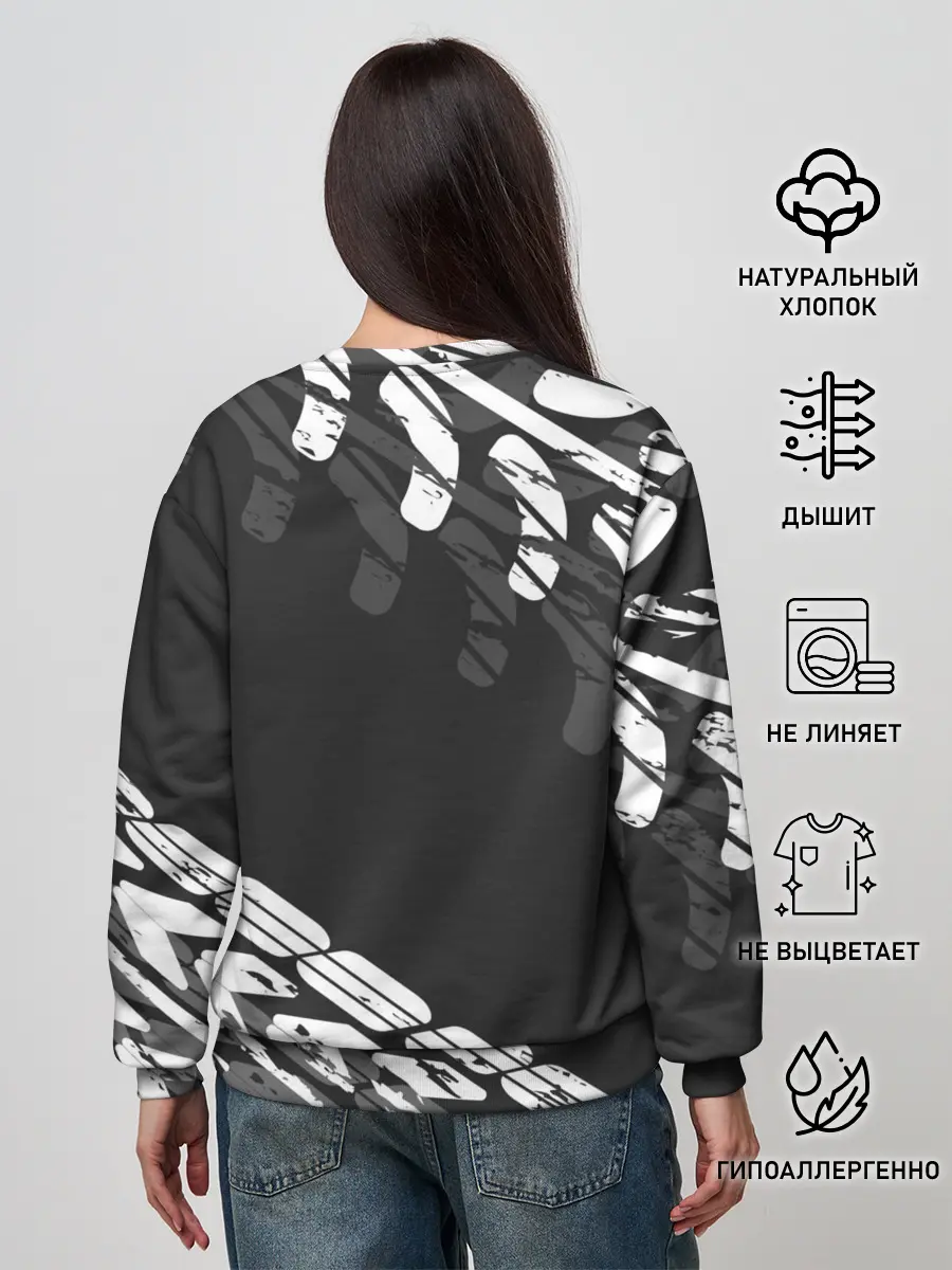 Женский свитшот / БМВ | BMW TIRE TREAD