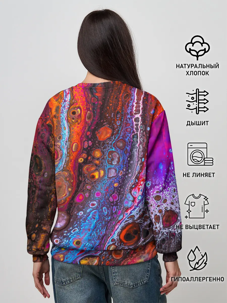 Женский свитшот / Брызги на камнях