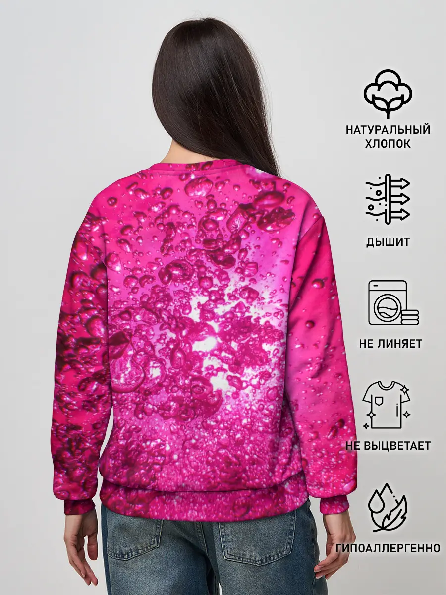 Женский свитшот / Розовые Пузырьки