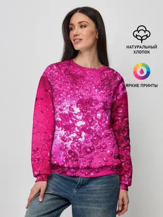 Женский свитшот / Розовые Пузырьки