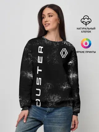 Женский свитшот / Renault Duster | черный уголь