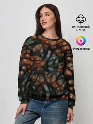 Женский свитшот / Мраморная паутинка