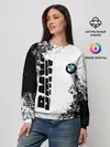 Женский свитшот / BMW | БМВ РАЗРЕЗАННОЕ ЛОГО