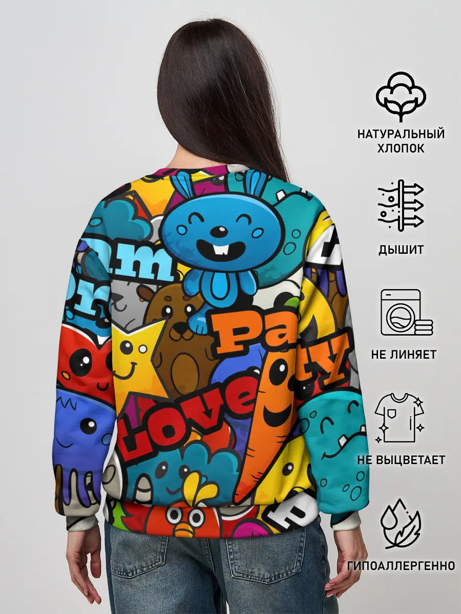 Женский свитшот / LOVE | PEACE | PARTY