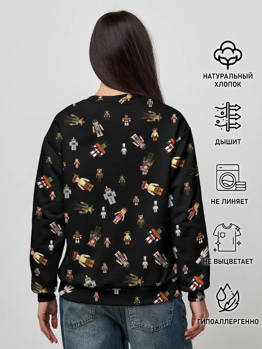 Женский свитшот / ROBLOX PATTERN | РОБЛОКС