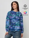 Женский свитшот / Абстракция - акварельный узор