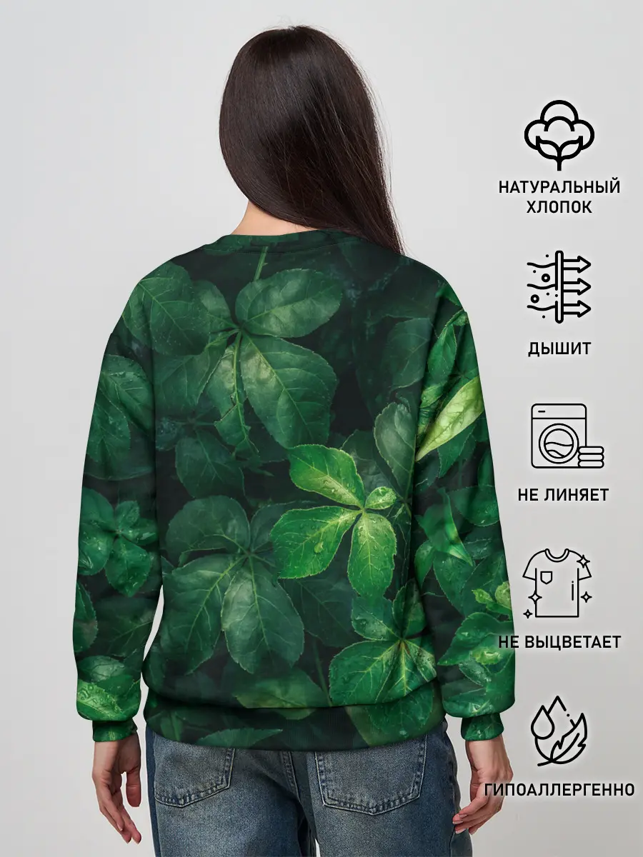 Женский свитшот / Тропическая листва | Тропики