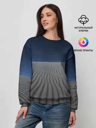 Женский свитшот / Пустыня дюна песок ночь