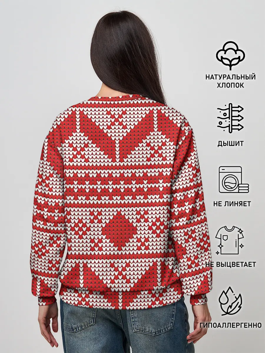 Женский свитшот / Вязаный рисунок