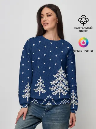 Женский свитшот / Зимняя ночь